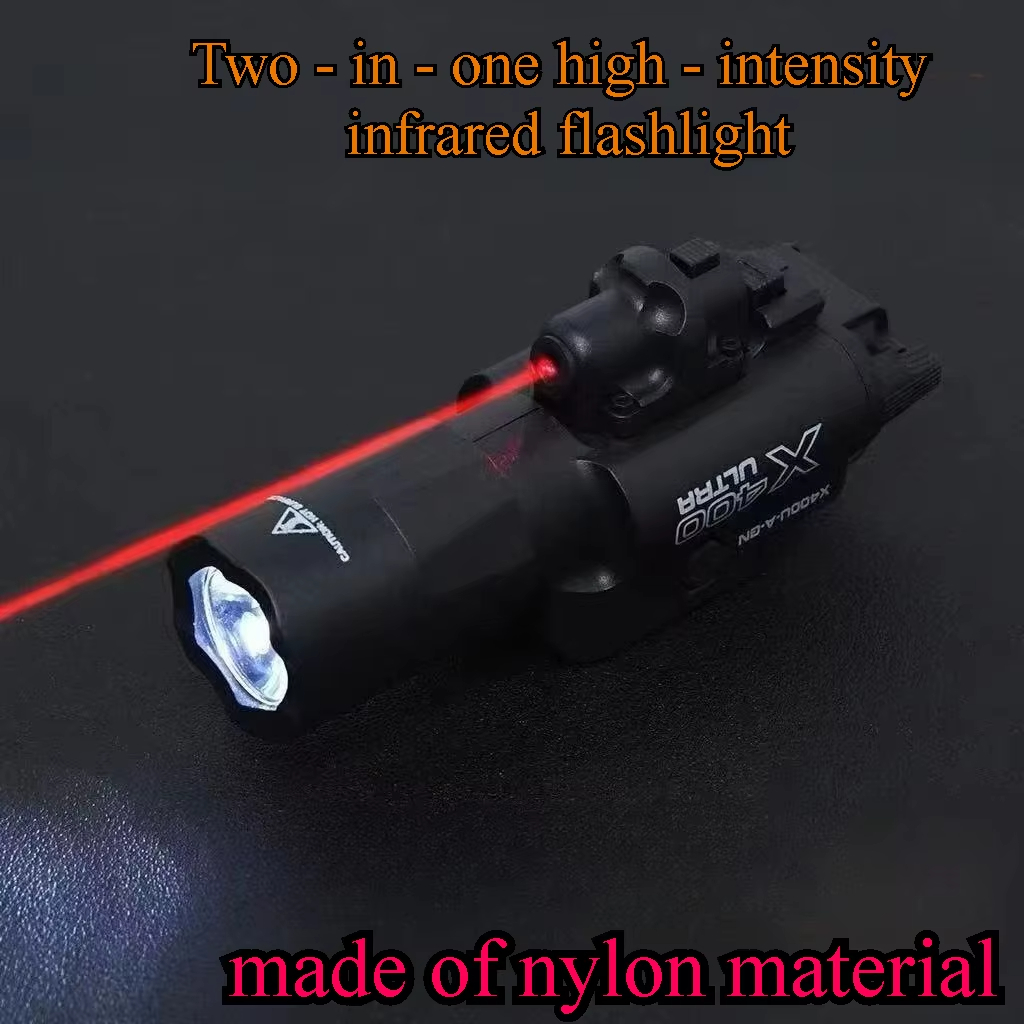 Industrial Laser Gun - 2-in-1 X400U 高輝度懐中電灯レーザーポインター 20mm レールに適合 おもちゃのエアソフトガン