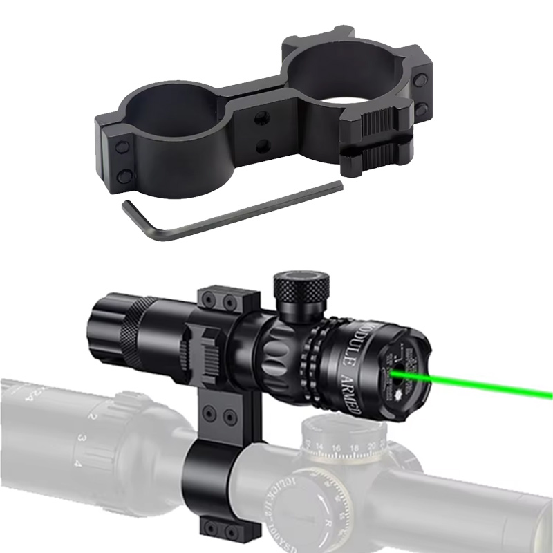 Industrial Laser Gun - レーザーバレルマウントブラケットホルダーチューブ1インチ＆30mmヘビーデューティー、懐中電灯、トーチ、スコープ、おもちゃの銃のアクセサリー用ダブル20mmレール付き