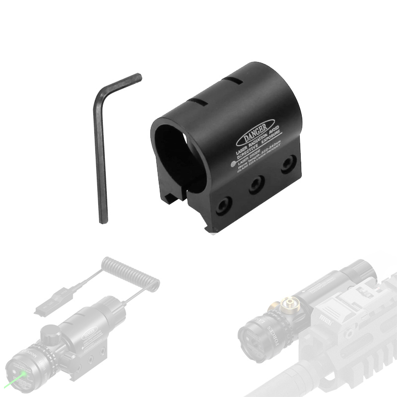 Industrial Laser Gun - 懐中電灯スコープレーザーサイトクランプマウント直径25.4mm 1インチ、20mmピカティニーウェイバー付き、狩猟やおもちゃの銃のアクセサリー用