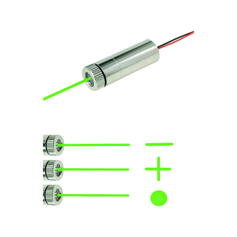 Industrial Laser Line Generator - 520nm 5mW グリーンポイントラインクロスレーザーモジュールヘッドガラスレンズ集束可能産業用クラスDC3V-5V木工機械部品