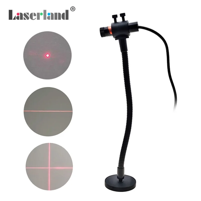 Industrial Laser Line Module - 縫製アクセサリー キルティング縫製ガイド レーザーポジショニングライン クロスヘアモジュール マグネットベース付き USB接続