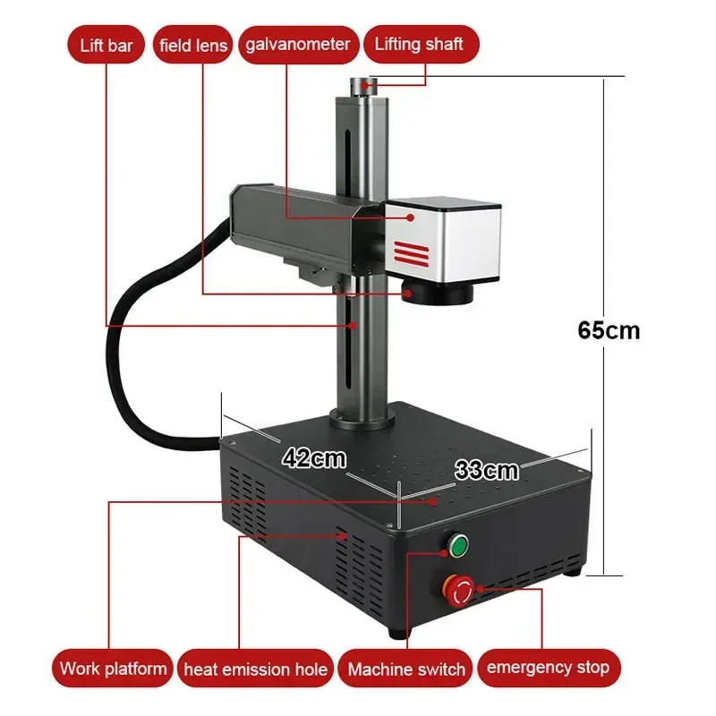 20W 30Wミニデスクトップファイバーレーザーマーキングマ - Industrial Laser Marking Machine のレビューと価格