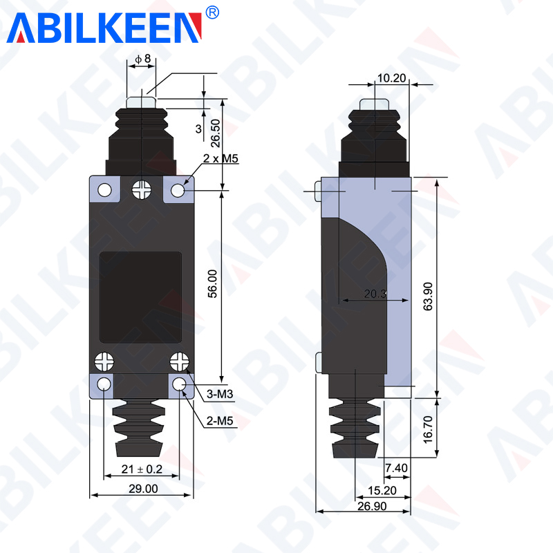 ABILKEEN KZ-8111 プッシュプランジャーモーメ - Limit Switch Cnc のレビューと価格