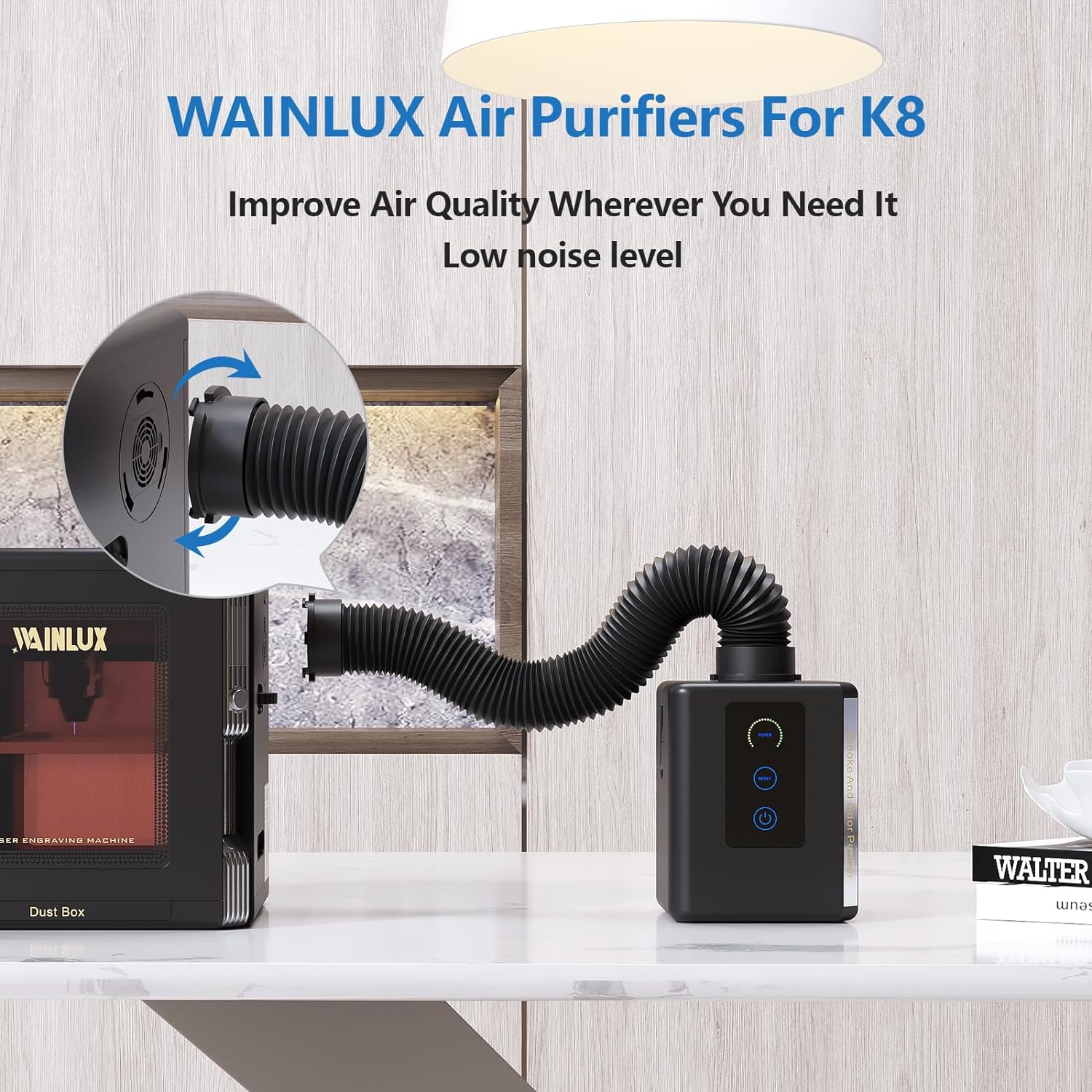 WAINLUX ミニ空気清浄機 低ノイズ ホコリ除去寿命可視 - Industrial Laser Fume Extractor のレビューと価格