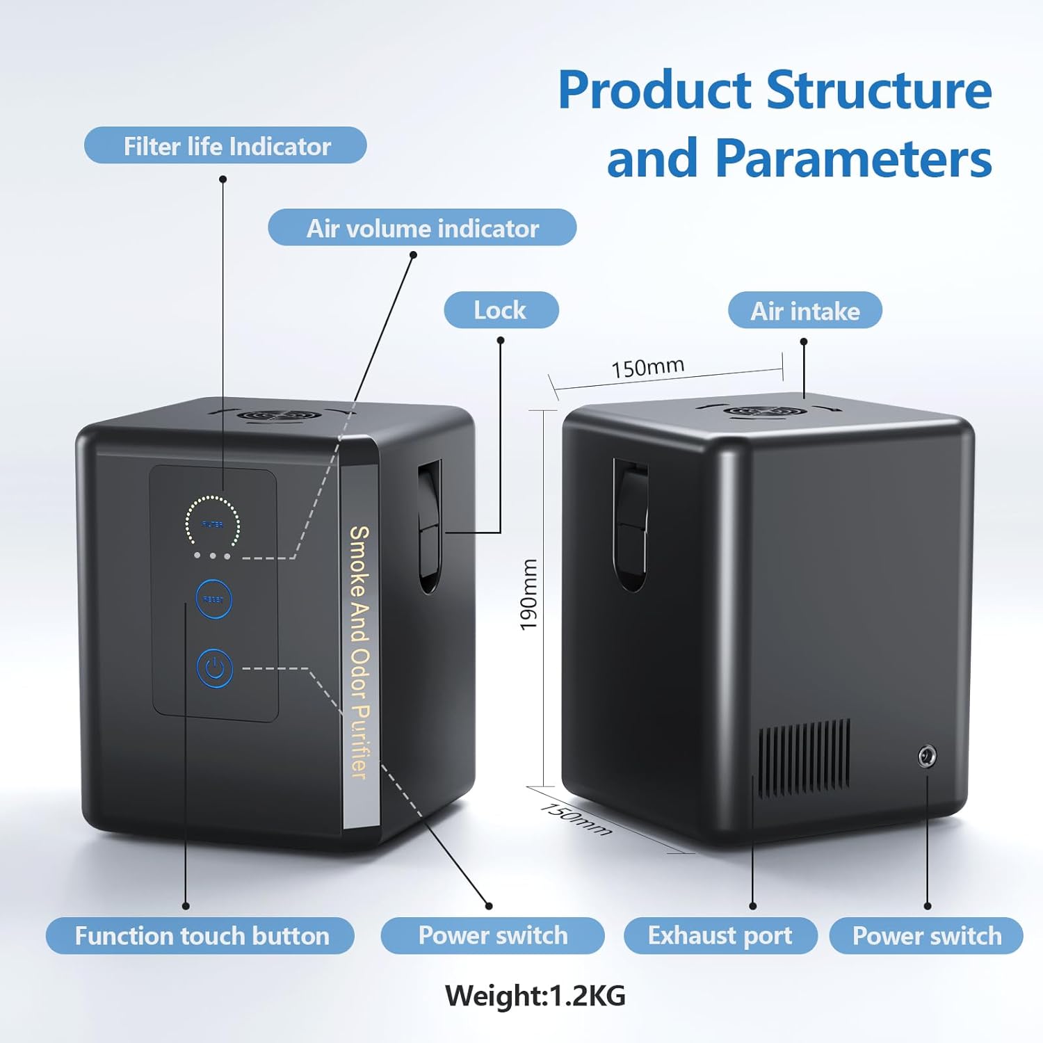 WAINLUX ミニ空気清浄機 低ノイズ ホコリ除去寿命可視 - Industrial Laser Fume Extractor のレビューと価格