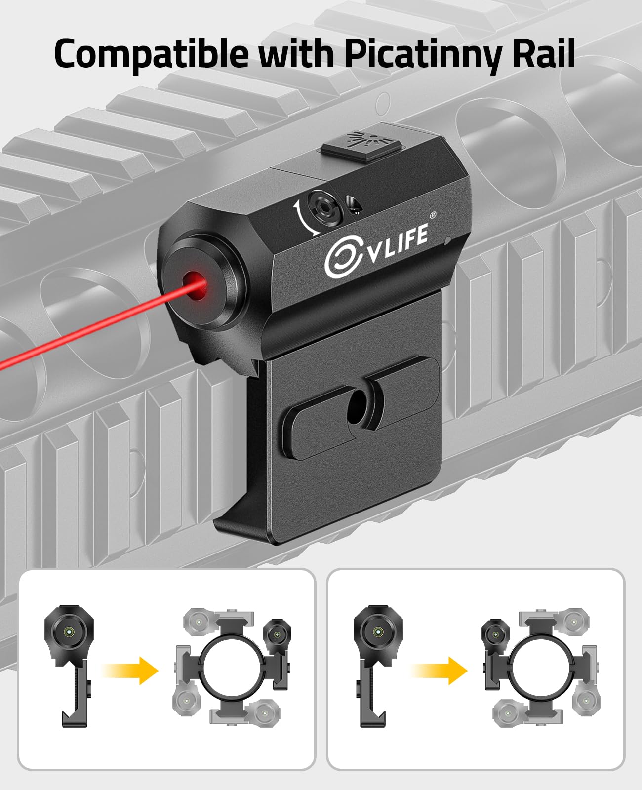 CVLIFE ライフル赤/緑レーザービームサイト ロープロフ - Industrial Laser Gun のレビューと価格