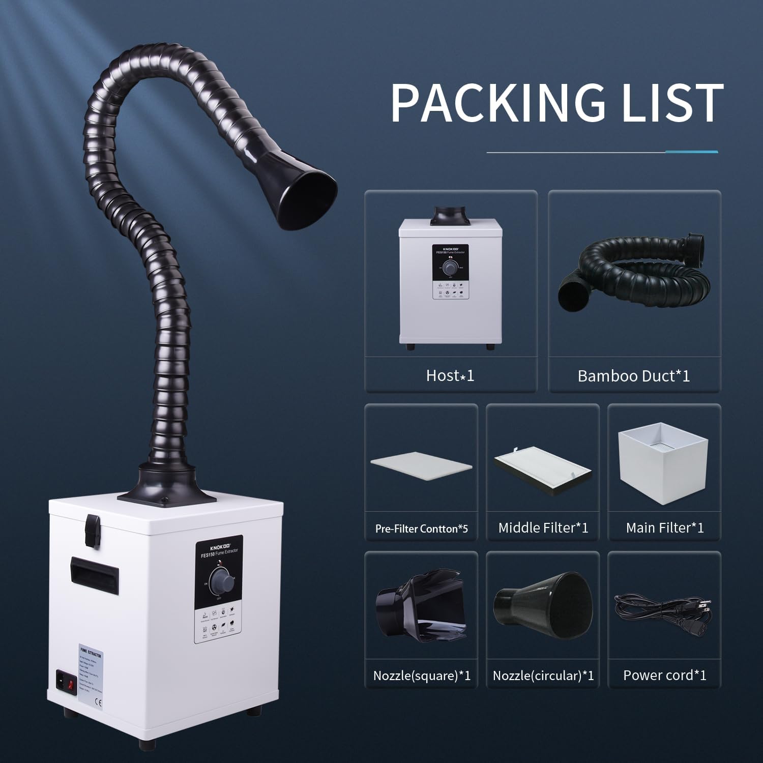 KNOKOO FES150 工業用レーザーフューム抽出器 D - Industrial Laser Fume Extractor のレビューと価格