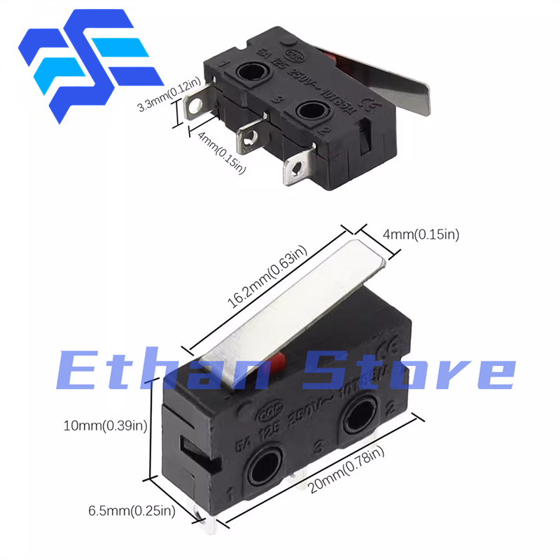 リミットスイッチkw11,3ピン,n/o,n/c,5a,25 - Limit Switch Cnc のレビューと価格