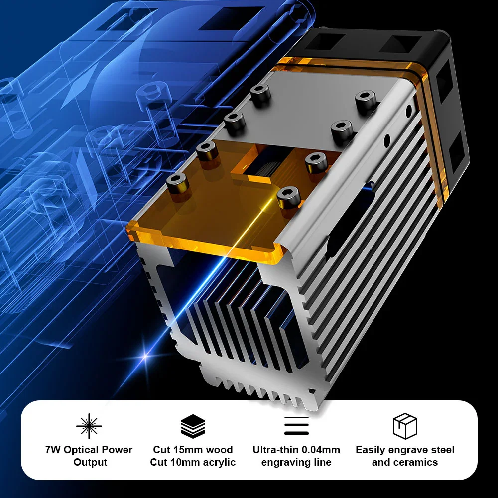 NEJE 7W ダイオードレーザー彫刻機切断モジュールキット - Laser Beam Expander のレビューと価格