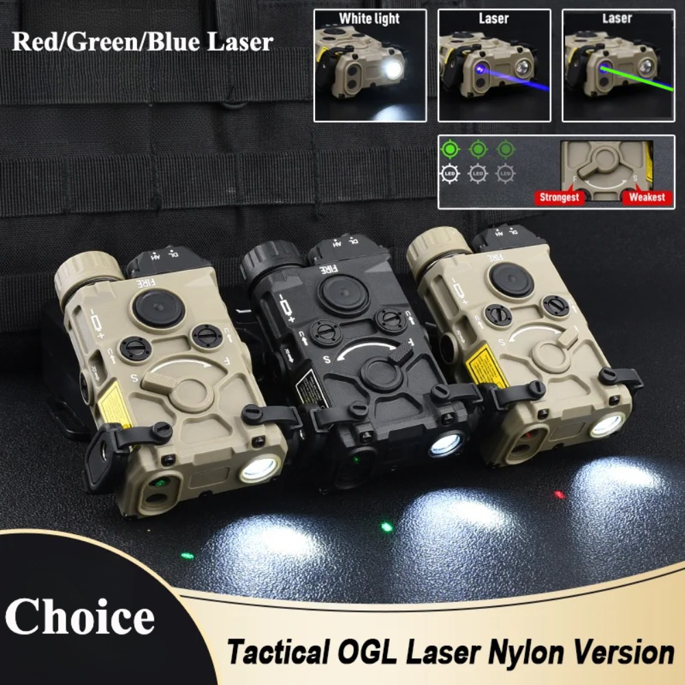 戦術用OGLナイロン製プラスチックLED懐中電灯、赤緑青レー - Industrial Laser Gun のレビューと価格