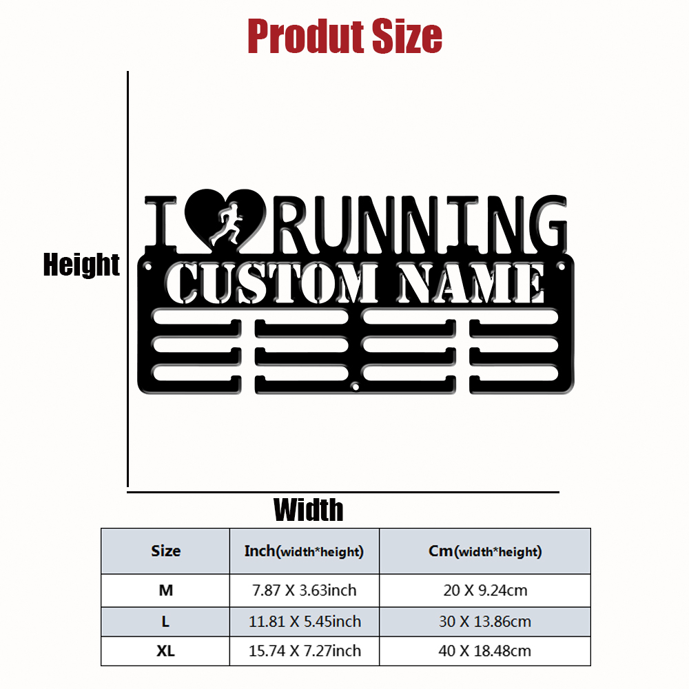 カスタム「I Love Running」メタルメダルディスプ - Industrial Laser Power のレビューと価格